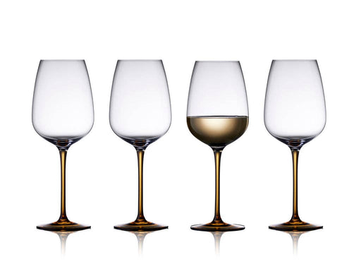 Lyngby Glas - Wine Glass Vienna 4 pcs - Amber - LemonSalt