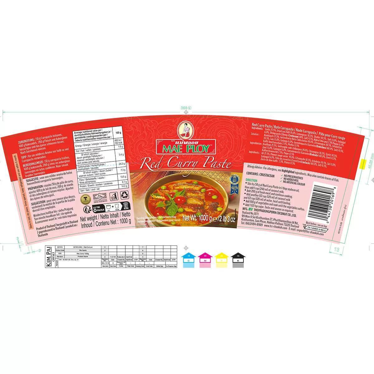 Mae Ploy Thai Red Curry Paste (1kg)