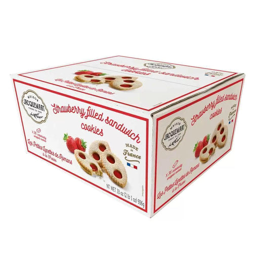 Maison Jacquemart Strawberry Filled Sandwich Cookies (936g) - LemonSalt