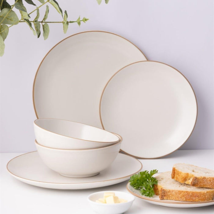 Mason Cash Classic Collection 12 Piece Dinner Set - Cream - LemonSalt