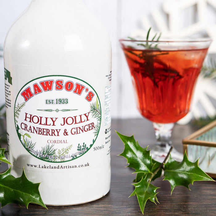 MAWSON'S Holly Jolly Cordial Stone Crock (500ml) - LemonSalt