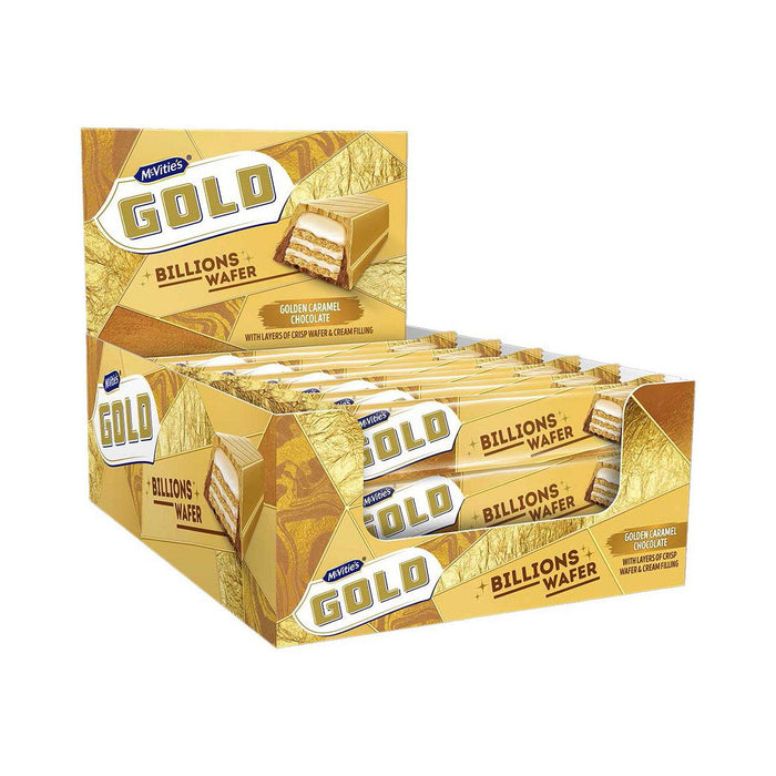 Mcvities Gold Billions Wafer Bars (24 x 39g) - LemonSalt