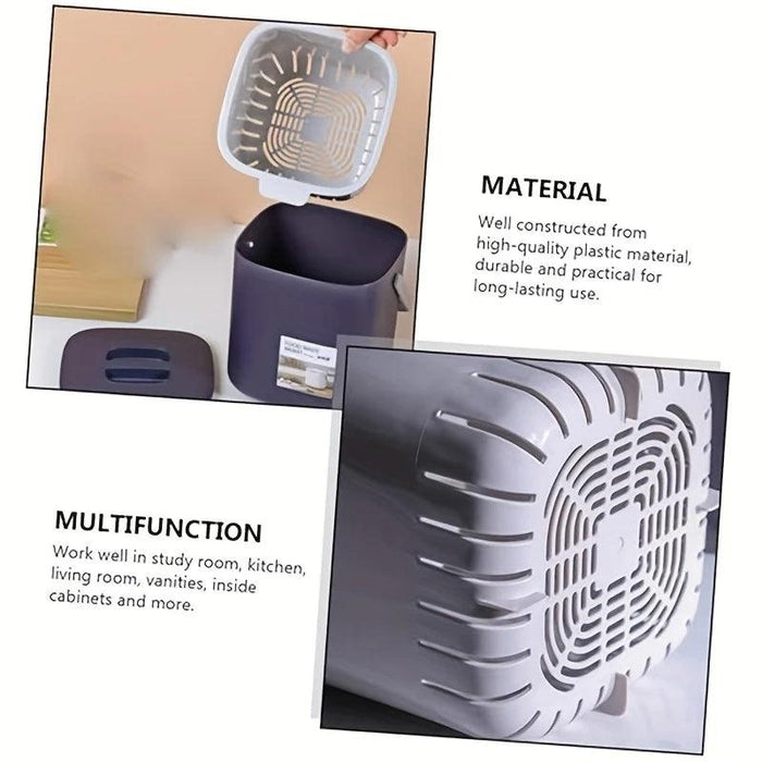 Meisihan 4L Removable Basket & Secure Lid Kitchen Compost Bin – Dark Purple - LemonSalt