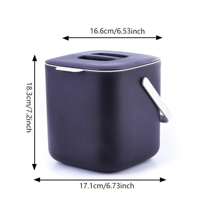 Meisihan 4L Removable Basket & Secure Lid Kitchen Compost Bin – Dark Purple - LemonSalt