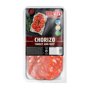 Melis Chorizo Turkey and Beef Slices (100g) | {{ collection.title }}