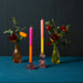 Midnight Forest Small Ribbed Glass Candle Holders - Pink - LemonSalt