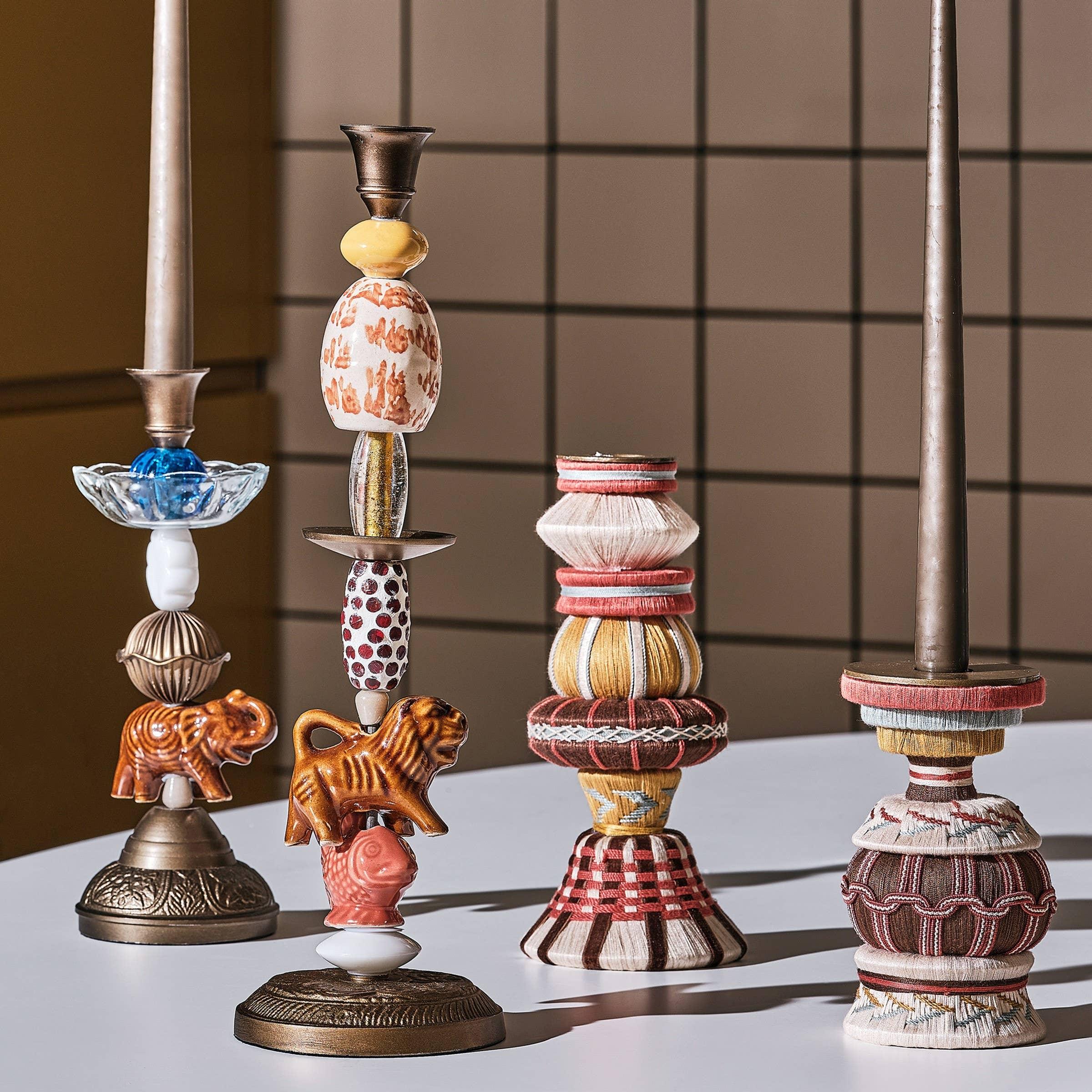 Miho - Artisan Ceramic Candlestick - The King - LemonSalt