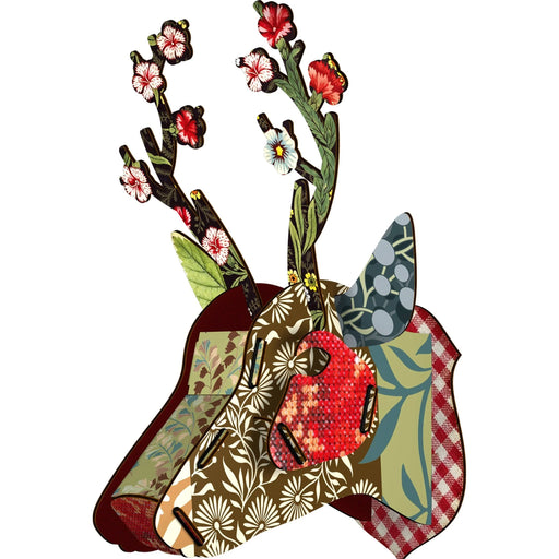 Miho - Eco Deer Head (small) - Flower Blow-Up - LemonSalt