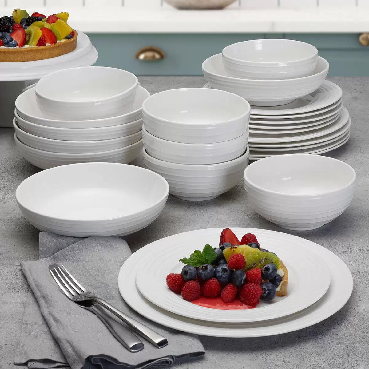 Buy Mikasa Swirl 24 Piece Porcelain Dinnerware Set Online UK - Main Image