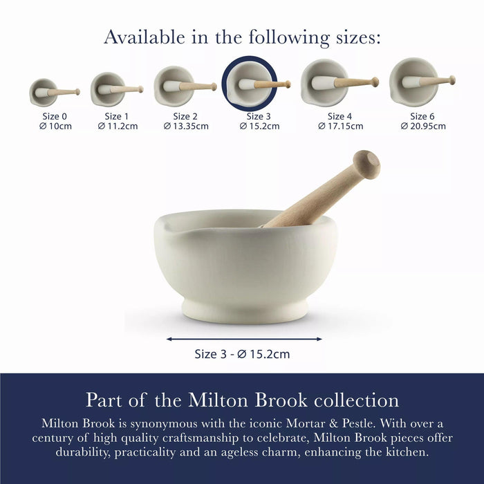 Milton Brook Mortar & Pestle Size 3 (426ml) - LemonSalt