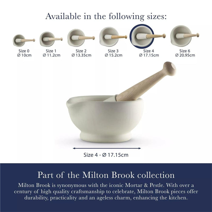 Milton Brook Mortar & Pestle Size 4 (600ml) - LemonSalt