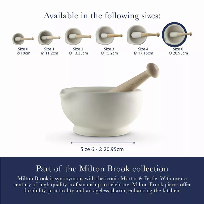 Milton Brook Mortar & Pestle Size 5 (946ml) - LemonSalt