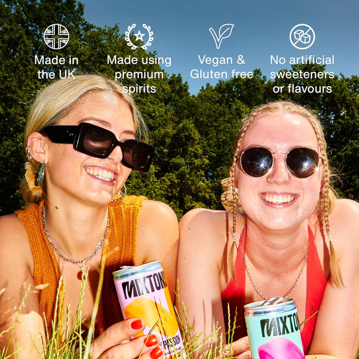 Mixtons Ready-to-Drink Rum Cocktails 8% ABV (12x200ml Cans) – Kiwi, Mint & Dragon Fruit - LemonSalt