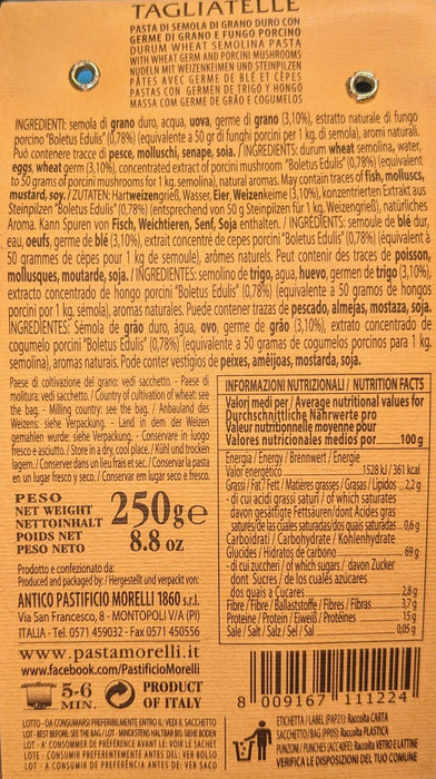 Morelli - Tagliatelle Pasta With Porcini Mushrooms (250g) | {{ collection.title }}
