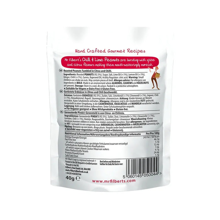 Mr Filberts - Chilli & Lime Peanuts (40g) - LemonSalt