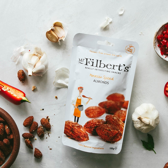 Mr Filberts - Moroccan Spiced Almonds (100g) - LemonSalt