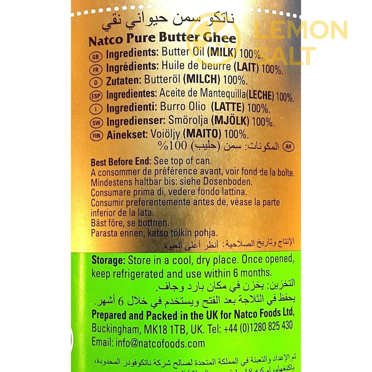 Natco Pure Butter Ghee (2kg) Cooking Oil Buy Online UK Delivery