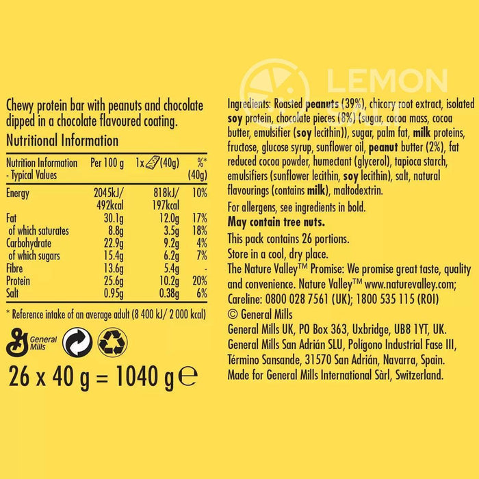 Nature Valley Protein Bar Peanut & Chocolate (26 x 40g)