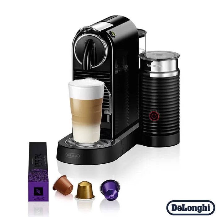 Nespresso by De'Longhi Citiz Capsule Coffee Machine & Aeroccino Milk Frother Black - LemonSalt