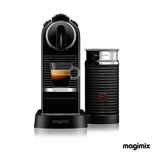 Nespresso by Magimix Citiz Capsule Coffee Machine & Aeroccino Milk Frother in Black - LemonSalt