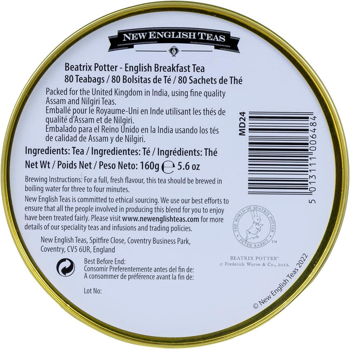 New English Teas Peter Rabbit Tea Caddy - 240 English Breakfast Tea Bags