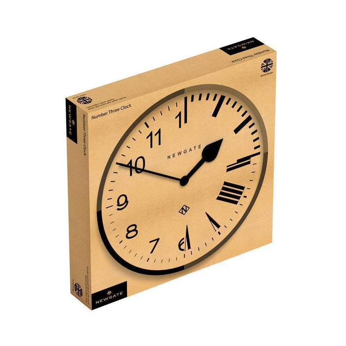 Newgate Echo Number Three Wall Clock - Black