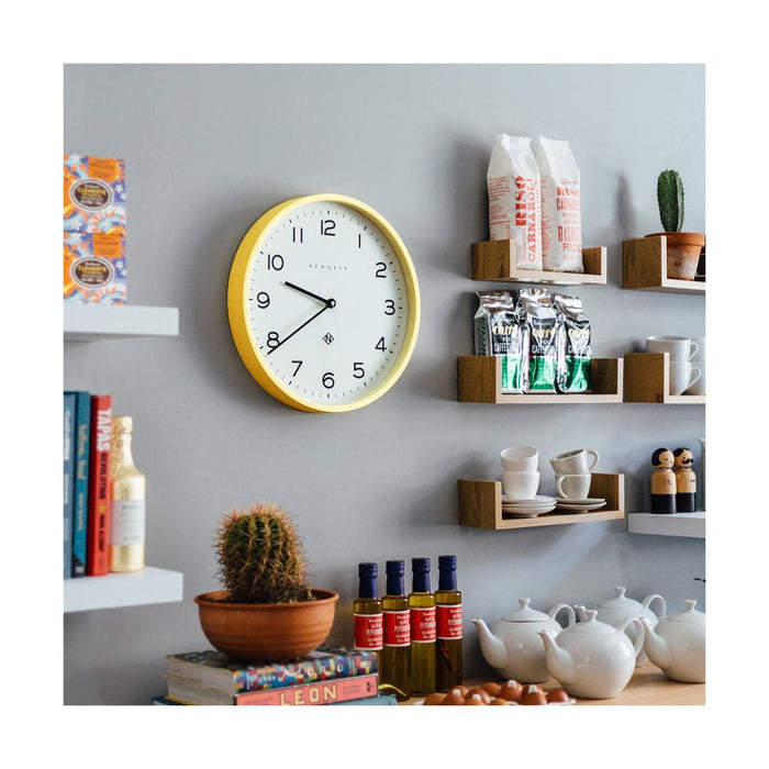 Newgate Echo Number Three Wall Clock - Yellow | {{ collection.title }}