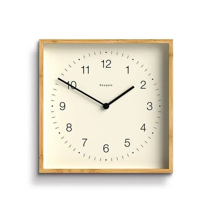 Newgate Fiji Wall Clock - Mongoose Dial - Light Bamboo