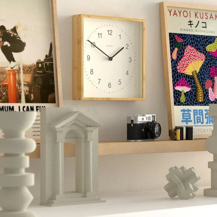 Newgate Fiji Wall Clock - Mongoose Dial - Light Bamboo