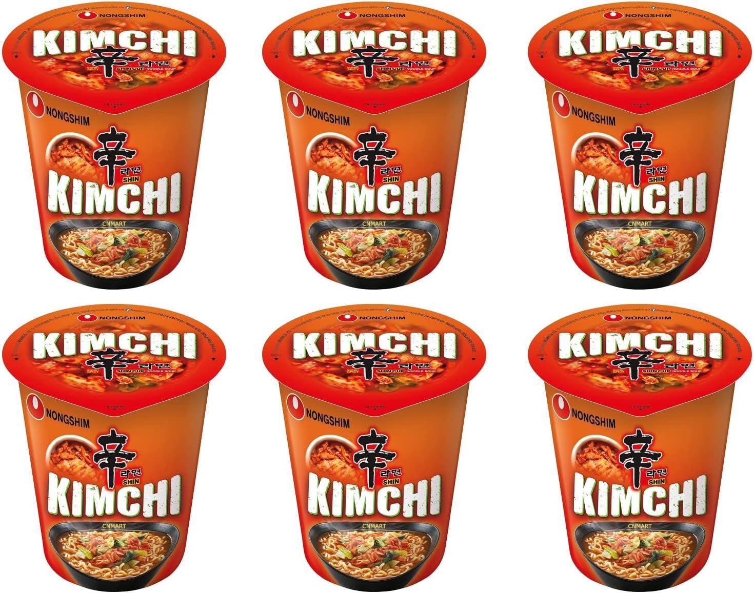 Nongshim Kimchi Instant Shin Noodles Cup (6x75g) - LemonSalt