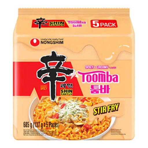 Nongshim Shin Ramyun Stir Fry Toomba - Spicy & Creamy (5x137g) - LemonSalt