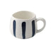 Nordic Style Ceramic Coffee Mug with Irregular Rim – Cobalt Stripe - LemonSalt