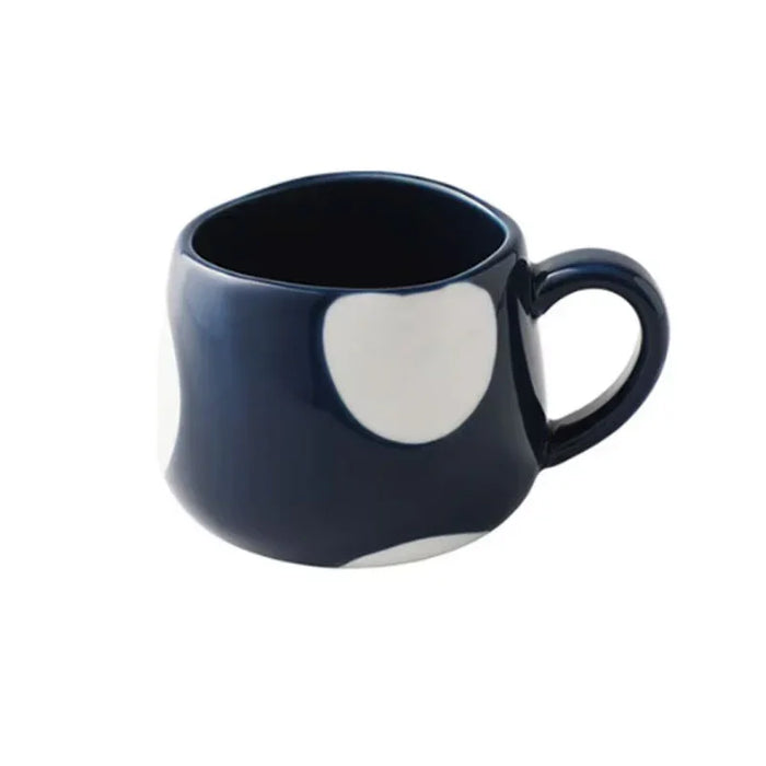 Nordic Style Ceramic Coffee Mug with Irregular Rim – Midnight Spot - LemonSalt