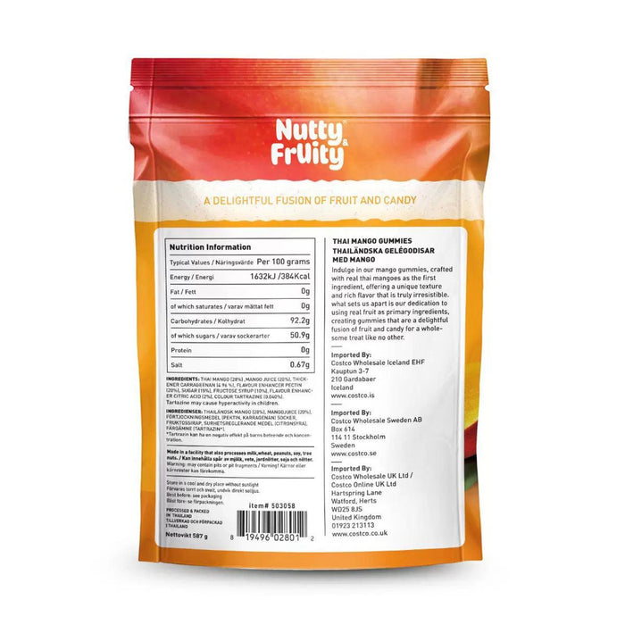 Nutty & Fruity Thai Mango Gummies (510g) - LemonSalt