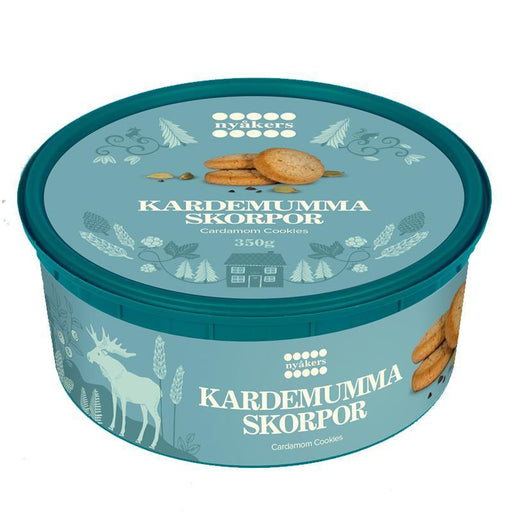 Nyakers Cardamom Cookies in Tub (350g) - LemonSalt