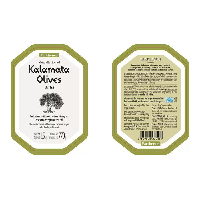Parthenon Kalamata Pitted Olives (1.5kg) - LemonSalt