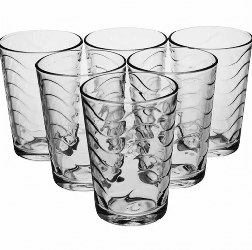 Pasabahce Set of 6 Waves Clear Glass Set | {{ collection.title }}