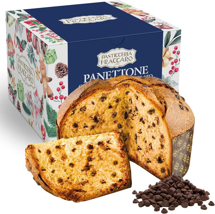 Pasticceria Fraccaro Panettone With Chocolate Pralines (750g) | {{ collection.title }}