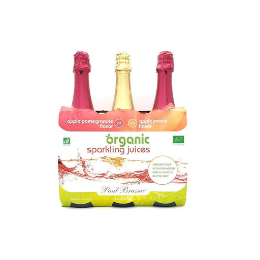 Paul Brassac Organic Sparkling Fruit Juice (3x750ml) - LemonSalt