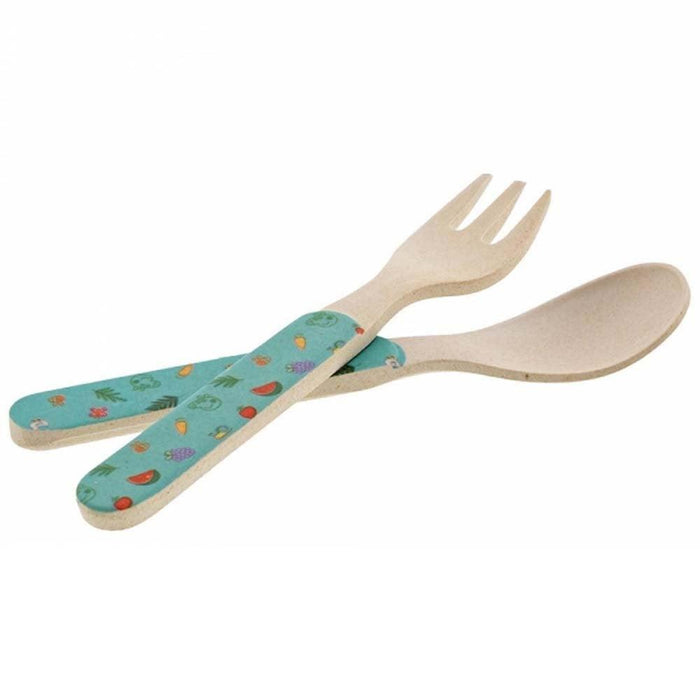 Peppa Pig - Bamboo Fork & Spoon Set - LemonSalt