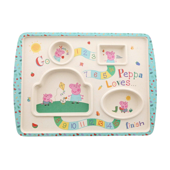 Peppa Pig - Bamboo Game Plate (29cm) - LemonSalt