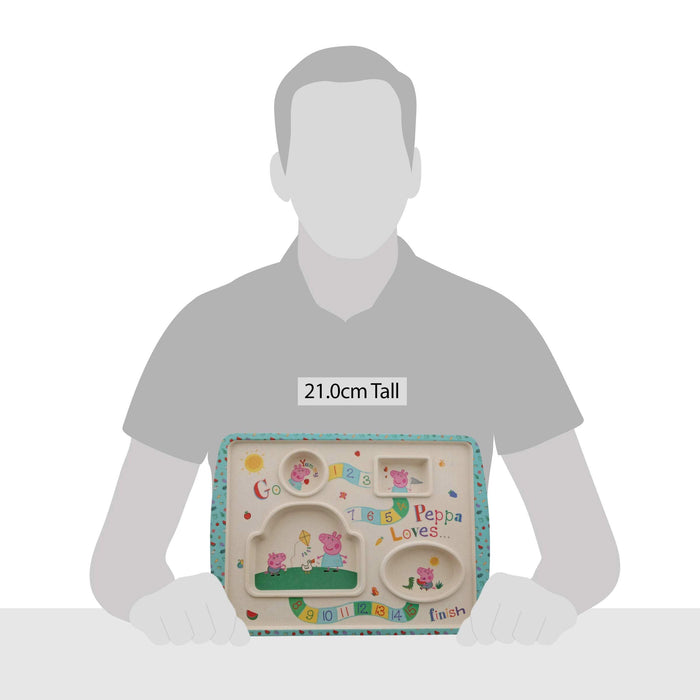 Peppa Pig - Bamboo Game Plate (29cm) - LemonSalt