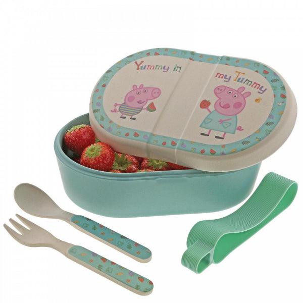 Peppa Pig - Bamboo Snack Box Set (18cm) - LemonSalt