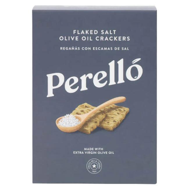 Perello Flaked Salt Olive Oil Crackers (150g) - LemonSalt