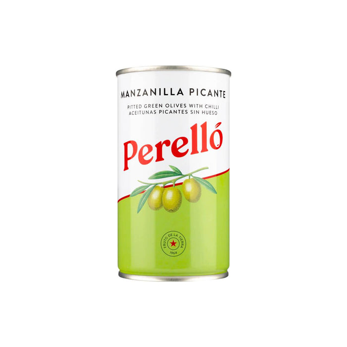 Perello Manzanilla Pitted Olives Small Tin (150g) | {{ collection.title }}