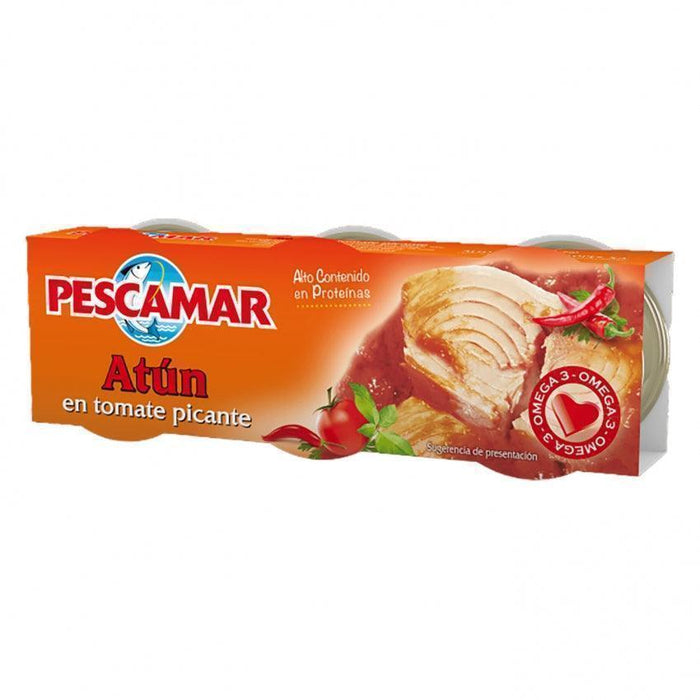 Pescamar Tuna in Spicy Tomato Sauce Pack of 3x80g (240g) - LemonSalt