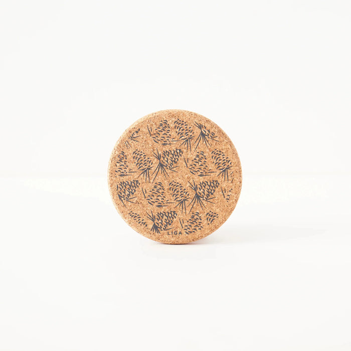 Liga Cork Coaster - Pinecone Grey