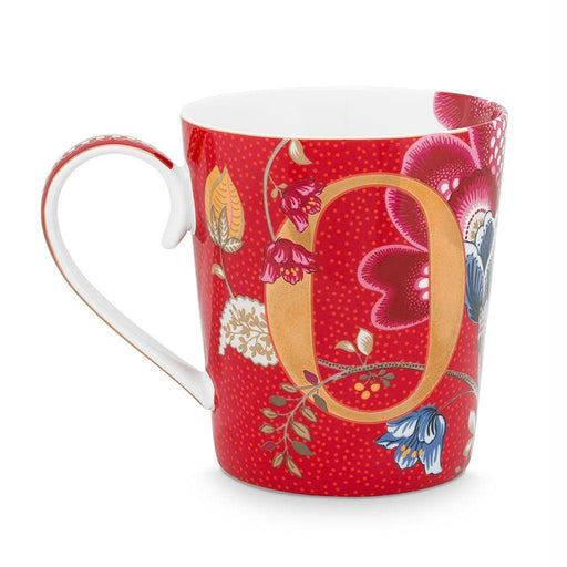 Pip Studio - Alphabet Mug Blushing Birds Red O 350ml - LemonSalt