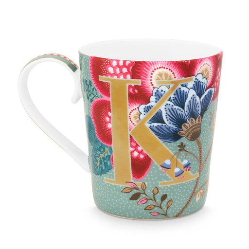 Pip Studio - Alphabet Mug Floral Fantasy Light Blue K 350ml | {{ collection.title }}