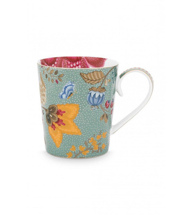 Pip Studio - Alphabet Mug Floral Fantasy Light Blue Q 350ml